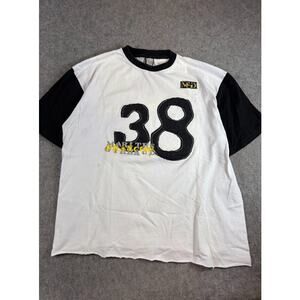 VTG 90s Y2K Marithe Francois Girbaud MFG #38 Shirt Mens L White Black Streetwear